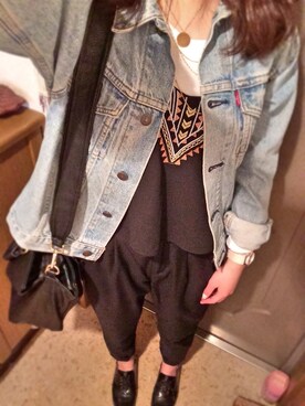 「アイテム（アナログ腕時計、ピンク系）」を使った、Ханаさん（レディース・160cm）の春コーディネート