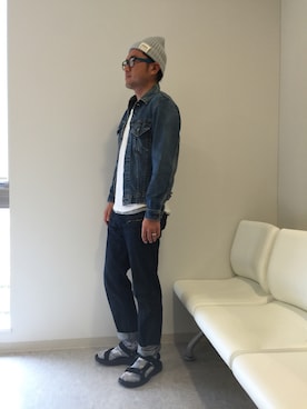 「アイテム（Tシャツ/カットソー）」を使った、Michiさん（メンズ・177cm）の春コーディネート