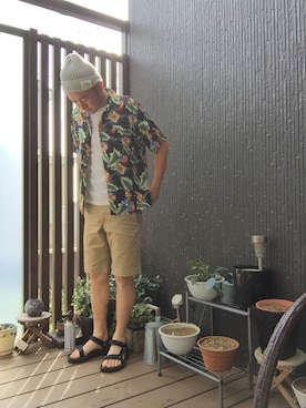 「アイテム（シャツ/ブラウス）」を使った、Michiさん（メンズ・177cm）の春コーディネート