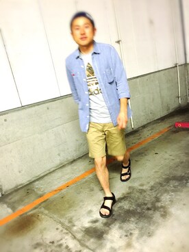 「コンフォートサンダル」｜Michiさん（メンズ・177cm・30代）の春コーディネート