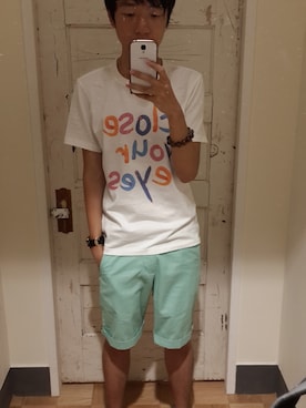 「ADLIB（アドリブ）のアイテム（バッグ）」を使った、Evan Gさん（メンズ・171cm）の夏コーディネート