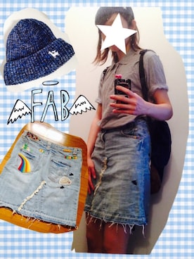「AS KNOW AS」｜「アイテム（ニットキャップ/ビーニー）」を使った、ゆっちょさん（レディース・168cm）の夏コーディネート