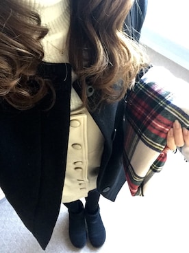 「NATURAL BEAUTY BASIC（ナチュラルビューティーベーシック）のアイテム（ダウンジャケット/コート）」を使った、Ka-koさん（レディース・160cm）の冬コーディネート