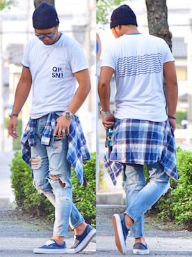 「Quality Peoples（クオリティピープルズ）のアイテム」を使った、Shintaroさん（メンズ・184cm）の秋コーディネート