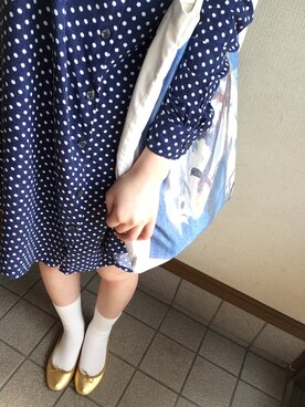 「NANO universe（ナノユニバース）のアイテム（バレエシューズ）」を使った、まめさん（レディース・156cm）の春コーディネート