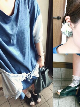 「BUTTERO」｜「アイテム（その他）」を使った、まめさん（レディース・156cm）の夏コーディネート
