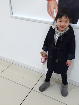 「ダッフルコート」｜「アイテム（雑貨/ホビー）」を使った、みっきーはうすさん（キッズ・100cm）の冬コーディネート