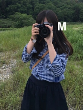 「カメラ女子」｜M&m⋈*｡ﾟさん（キッズ・90cm）の夏コーディネート