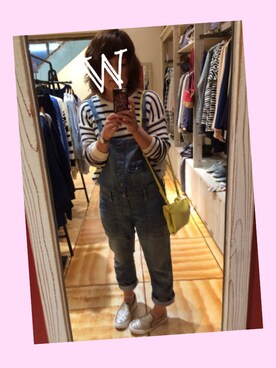 「earth music&ecology（アースミュージックアンドエコロジー）のスリッポンシューズ」を使った、wknさん（レディース・163cm）の春コーディネート