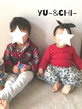Yu- & Chi-さん（キッズ・100cm）の春コーディネート