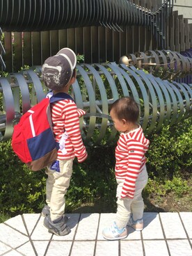 Yu- & Chi-さん(キッズ・100cm)の春コーディネート