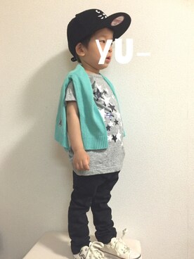 Yu- & Chi-さん（キッズ・100cm）の春コーディネート