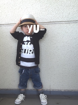 Yu- & Chi-さん（キッズ・100cm）の春コーディネート