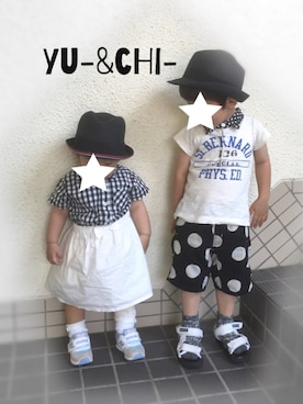 Yu- & Chi-さん（キッズ・100cm）の夏コーディネート
