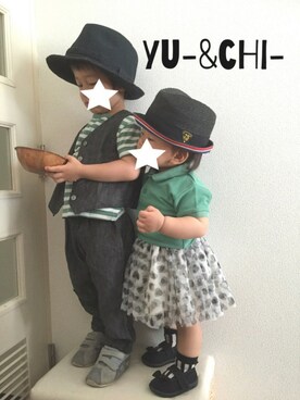 Yu- & Chi-さん（キッズ・100cm）の夏コーディネート