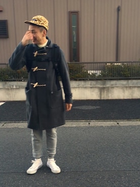 「orcival」｜「アイテム（ダッフルコート）」を使った、やまさん（メンズ・174cm）の冬コーディネート