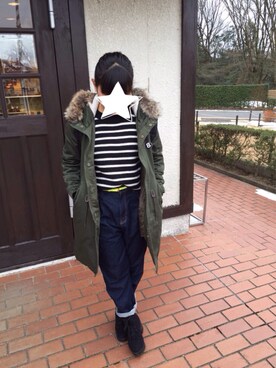 「マムジーンズ」｜☆shionnn☆さん（レディース・156cm）の冬コーディネート
