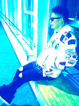 「asos」｜「アイテム（ナイロンジャケット）」を使った、SU-SANさん（メンズ・179cm）の冬コーディネート