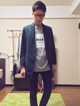 「M（エム）のアイテム（アクセサリー）」を使った、Guppyさん（メンズ・175cm）の春コーディネート