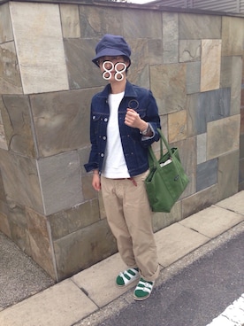 「MASTER&Co（マスターアンドコー）のアイテム（チノパンツ）」を使った、ヤエコさん（レディース・162cm）の春コーディネート
