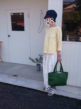 「saami crafts（サーミクラフト）のアイテム」を使った、ヤエコさん（レディース・162cm）の春コーディネート