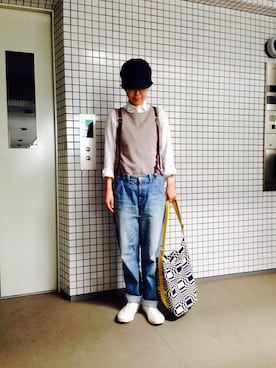 「rolca on the notes（ロルカ オン ザ ノーツ）のアイテム」を使った、ヤエコさん（レディース・162cm）の春コーディネート