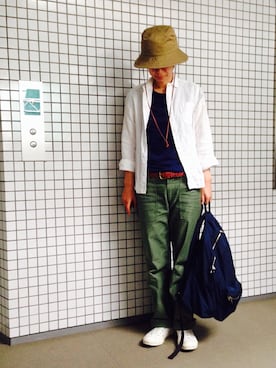 「rolca on the notes（ロルカ オン ザ ノーツ）のアイテム」を使った、ヤエコさん（レディース・162cm）の夏コーディネート