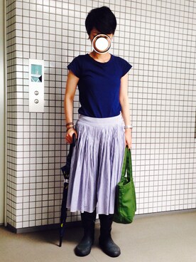 「Danke（ダンケ）のアイテム」を使った、ヤエコさん（レディース・162cm）の夏コーディネート