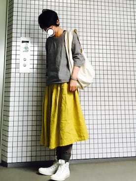 「saami crafts（サーミクラフト）のアイテム」を使った、ヤエコさん（レディース・162cm）の夏コーディネート