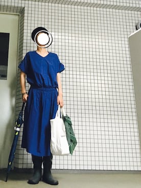「ながぐつ」｜「アイテム（ワンピース/ドレス）」を使った、ヤエコさん（レディース・162cm）の夏コーディネート