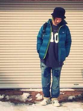 「Rab（ラブ）のアイテム」を使った、Keirさん（メンズ・175cm）の冬コーディネート