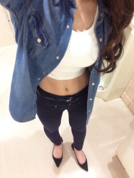 mさんの（AZUL by moussy | アズールバイマウジー）を使ったコーディネート