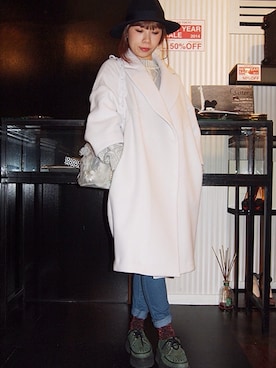 「g.v.g.v.」｜「アイテム（その他アウター）」を使った、lisatokyoさん（レディース・154cm）の冬コーディネート