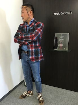 「De Petrillo（デペトリロ）のアイテム」を使った、モーダクラトーレさん（メンズ・175cm）の秋コーディネート