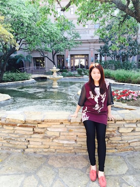 「TOD’S（トッズ）のアイテム（アクセサリー）」を使った、Angel Leeさん（レディース・160cm）の夏コーディネート