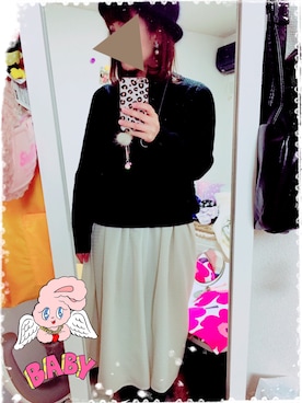 「黒ニット」｜arjey..＊さん（レディース・156cm）の冬コーディネート