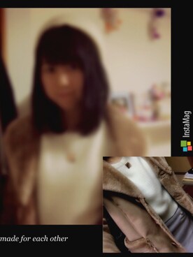 「31 Sons de mode（トランテアン　ソン　ドゥ　モード）のアイテム（ムートンコート）」を使った、Maaako♡さん（レディース・167cm）の冬コーディネート