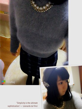 「31 Sons de mode（トランテアン　ソン　ドゥ　モード）のアイテム（ハンチング/ベレー帽）」を使った、Maaako♡さん（レディース・167cm）の冬コーディネート