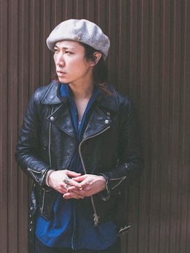 「アイテム（ブローチ/コサージュ）」を使った、shinさん（メンズ・179cm）の春コーディネート