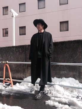 「スウェットトップス」｜「アイテム（その他アウター）」を使った、kyoheiさん（メンズ・181cm）の冬コーディネート