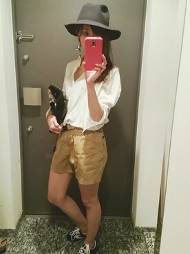 「Ungrid（アングリッド）のアイテム（トップス、ホワイト系）」を使った、nikoさん（レディース・155cm）の夏コーディネート