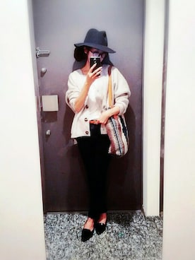 「TODAYFUL（トゥデイフル）のMason's Denim（その他パンツ、ブラック系）」を使った、nikoさん（レディース・155cm）の秋コーディネート