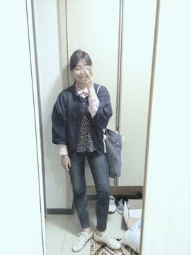 「pants」｜「アイテム（その他アウター）」を使った、김진희さん（レディース・161cm）の秋コーディネート