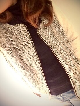 「セレクトショップ モカのアイテム（ブルゾン、ベージュ系）」を使った、ＹｕＲｉｅさん（レディース・157cm）の冬コーディネート