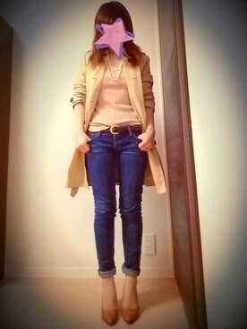 「パールアクセサリー」｜ＹｕＲｉｅさん（レディース・157cm）の春コーディネート