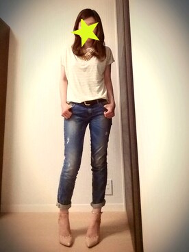 「GAP（ギャップ）のアイテム（トップス、イエロー系）」を使った、ＹｕＲｉｅさん（レディース・157cm）の春コーディネート