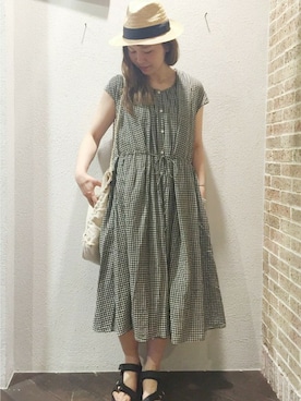 「BUTTERO」｜「アイテム（帽子）」を使った、journal standard luxe堀江店さん（レディース・164cm）の春コーディネート