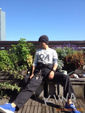「アイテム（つなぎ/オールインワン）」を使った、KIWAさん（メンズ・170cm）の秋コーディネート