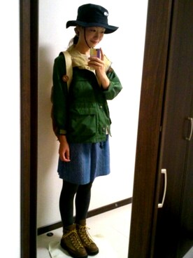 「Danner（ダナー）のアイテム（その他シューズ）」を使った、グルミットさん（レディース・157cm）の秋コーディネート