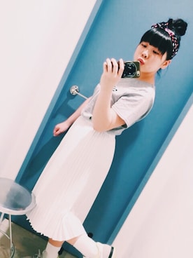 「台湾人」｜「アイテム（スカート）」を使った、mikiさん（レディース・150cm）の春コーディネート